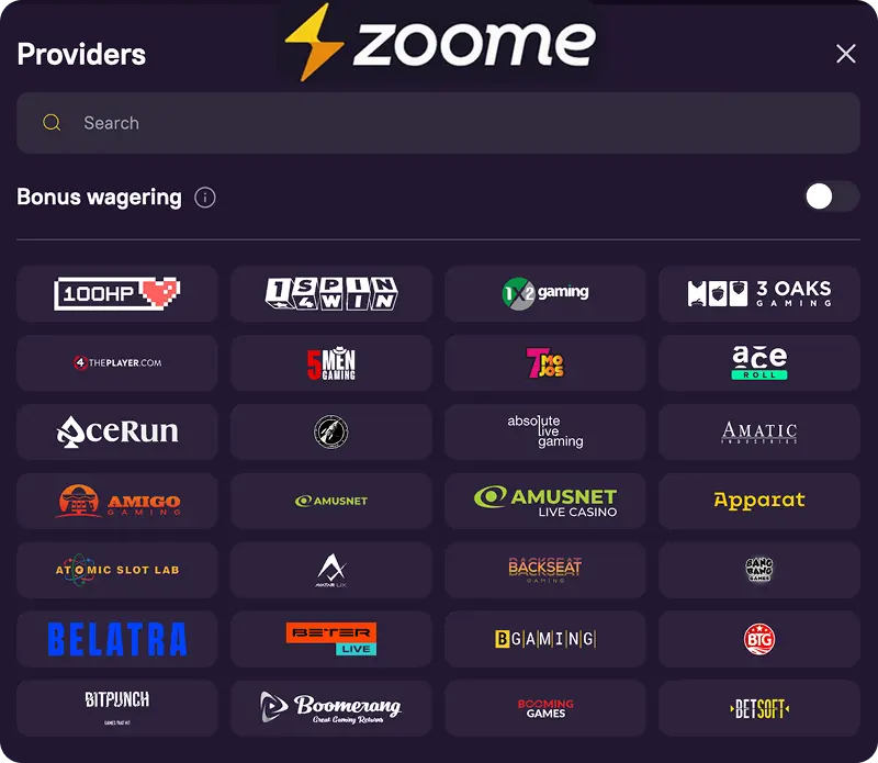 zoome casino games